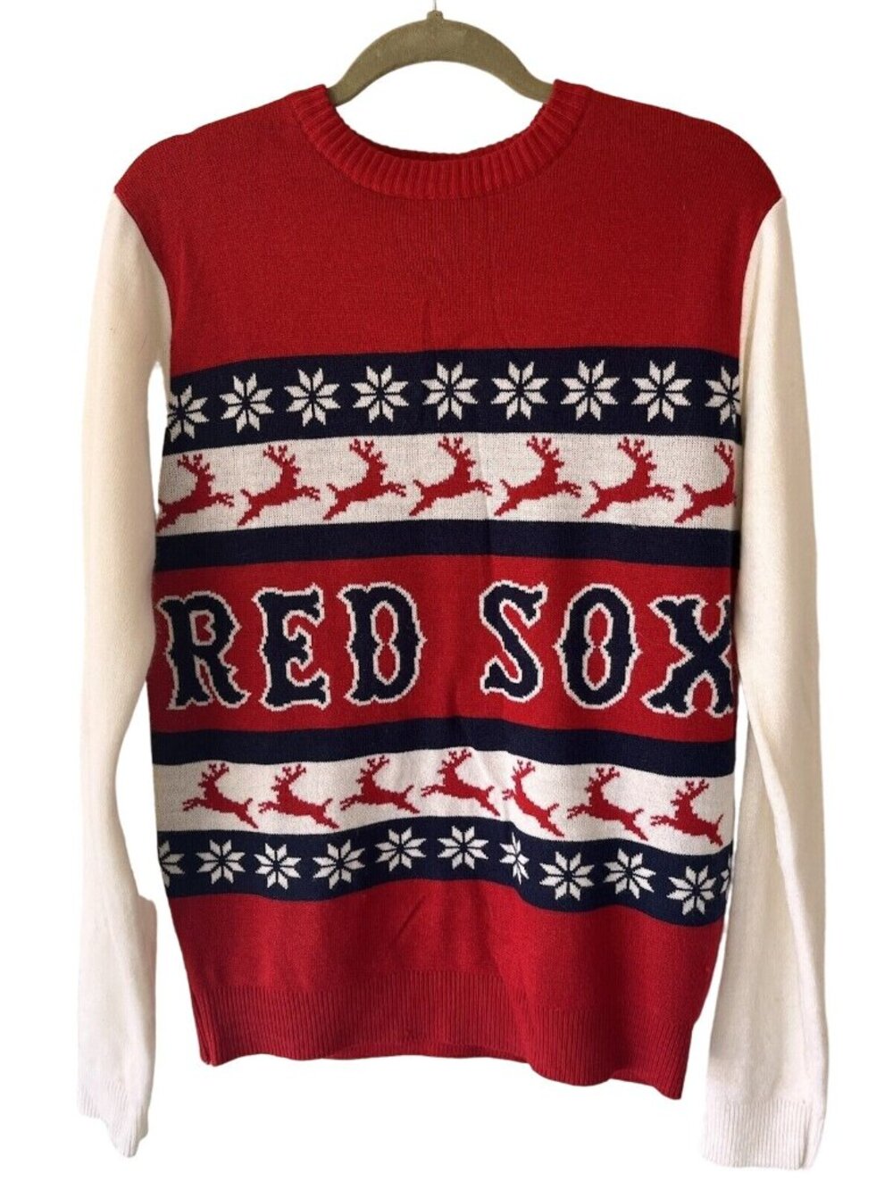 Licensed Boston Red Sox  Ugly Christmas Sweater Mens Crew  Size medium